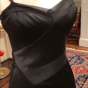 Stunning BCBG Paris black satin party dress sz 6